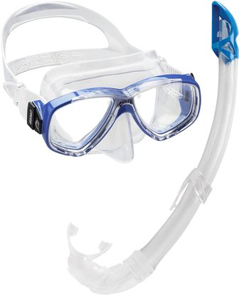 Cressi Perla Mare Set Maschera + Aeratore Snorkel col. AZZURRO